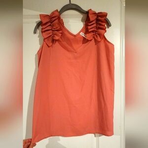 Sleeveless blouse, medium, peach